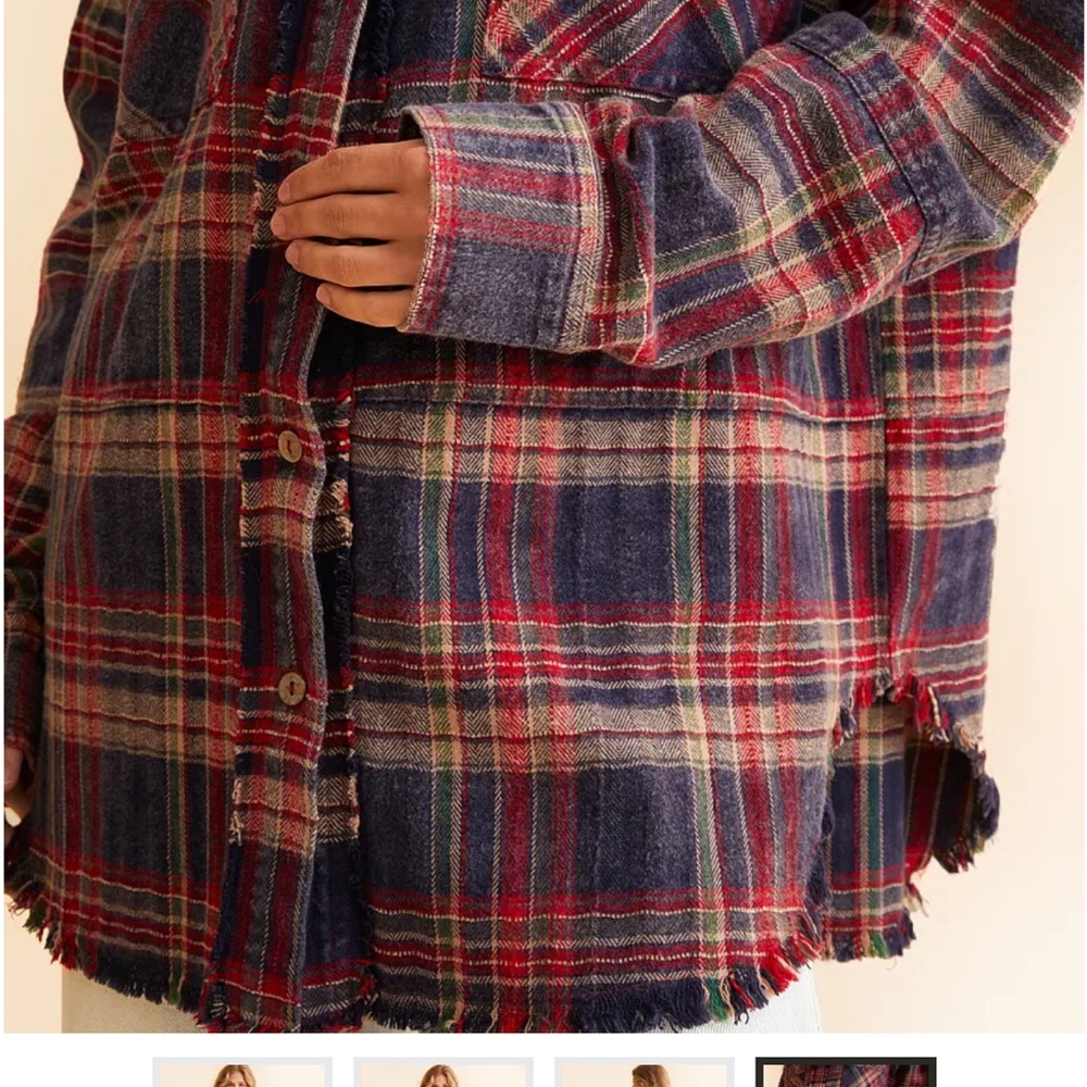 Buckle BKE Boyfriend Plaid Flannel Shirt Women’s Size M - Picture 6 of 6